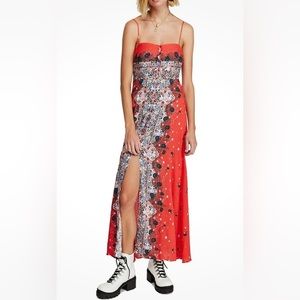 Free People Morning Song Printed Maxi Dress Size Small